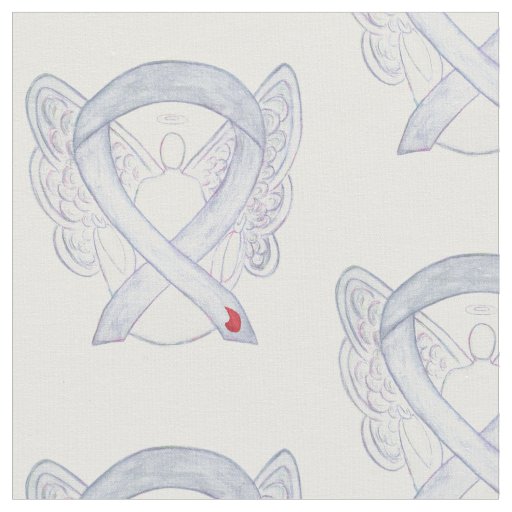 Diabetes Awareness Ribbon Angel Custom Fabric