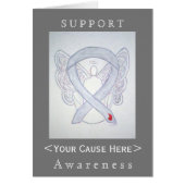 Diabetes Awareness Ribbon Angel Customized Card (Front)