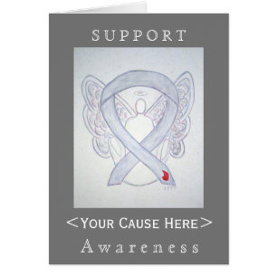 Diabetes Awareness Ribbon Angel Customized Card