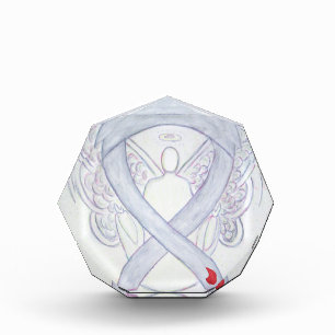 Diabetes Awareness Ribbon Angel Paperweight Award