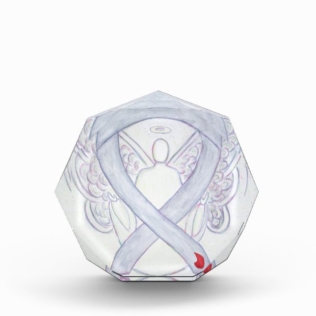Diabetes Awareness Ribbon Angel Paperweight Award  (Front)