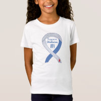 Diabetes Awareness Ribbon Art Custom T-Shirt