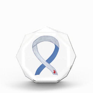 Diabetes Awareness Ribbon Art Paperweight Award