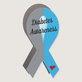 Diabetes Awareness Ribbon Car Magnet