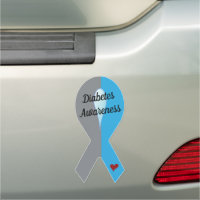 Diabetes Awareness Ribbon Car Magnet