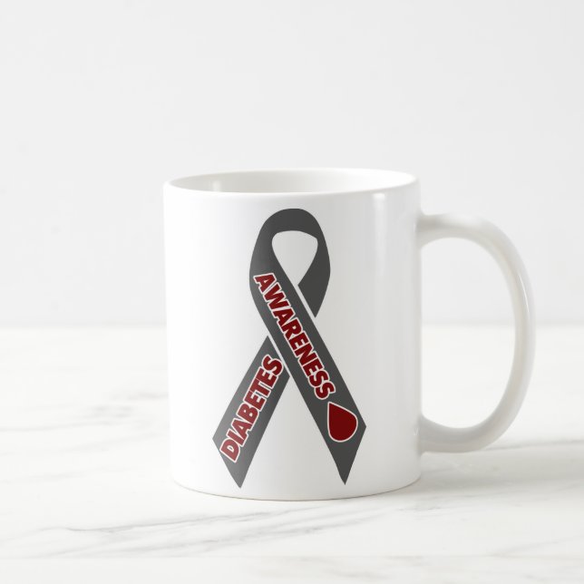 Diabetes Awareness Ribbon Coffee Mug (Right)