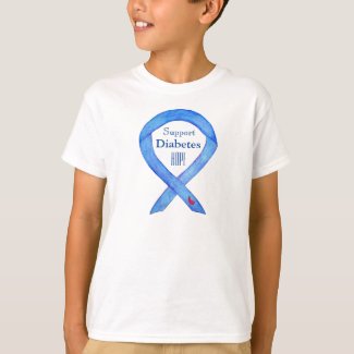 Diabetes Awareness Ribbon Custom Art Shirts