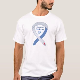 Diabetes Awareness Ribbon Custom Art T-Shirt