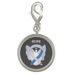 Diabetes Awareness Ribbon IDDM Angel Charm