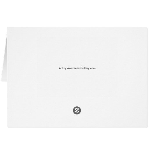 Diabetes Awareness Ribbon IDDM Angel Greeting Card (Back Horizontal)