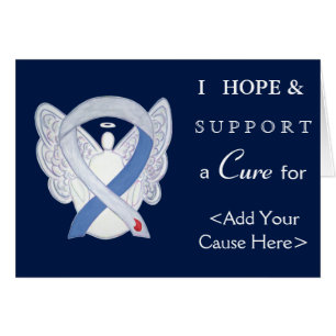 Diabetes Awareness Ribbon IDDM Angel Greeting Card
