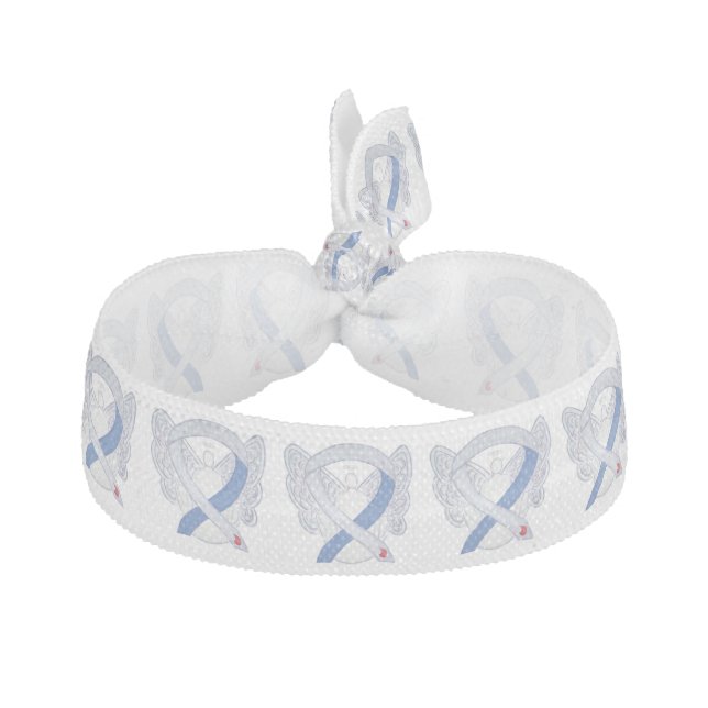 Diabetes Awareness Ribbon IDDM Angel Hair Ties (Front)