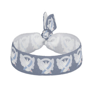Diabetes Awareness Ribbon IDDM Angel Hair Ties