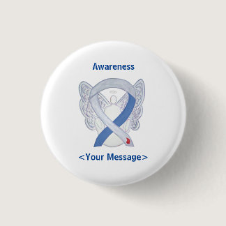 Diabetes Awareness Ribbon IDDM Angel Pin