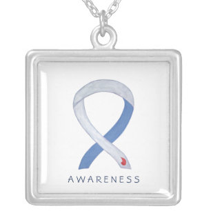 Diabetes Awareness Ribbon IDDM Custom Necklace