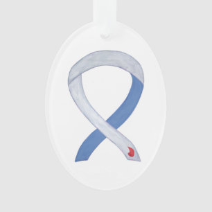 Diabetes Awareness Ribbon IDDM Custom Ornament