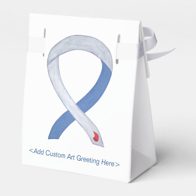 Diabetes Awareness Ribbon IDDM Party Favor Boxes (Back Side)