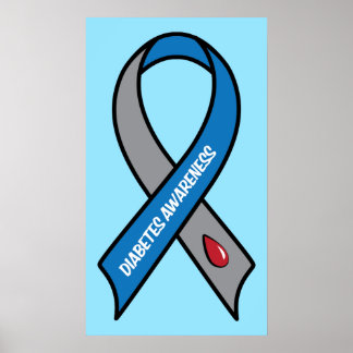 Diabetes Awareness Ribbon Poster