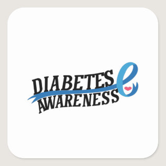Diabetes Awareness Square Sticker