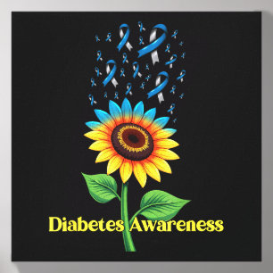 Diabetes Awareness Suower Design Canvas Photo Tile