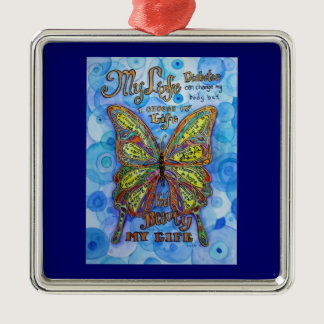 Diabetes Awareness Support Butterfly Art Ornament