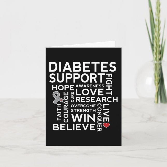 Diabetes Awareness  Support Month Walk Tee Card (Front)