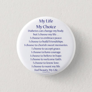 Diabetes Awareness Support My Life Poem Pins