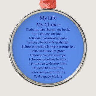 Diabetes Awareness Support Poem Charm Ornaments