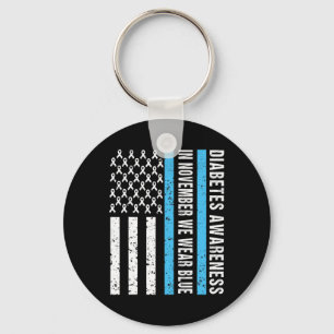 Diabetes Awareness T1D In November We Wear Blue Me Keychain