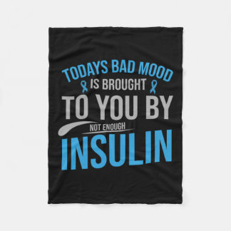 Diabetes Awareness Type 1 2 - Diabetic T1d T2d 2 Fleece Blanket