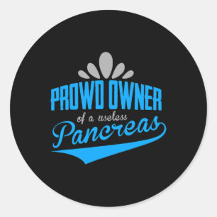 Diabetes Awareness Type 1 2 - Diabetic T1D T2D 3 Classic Round Sticker