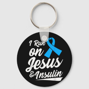 Diabetes Awareness Type 1 2 - Diabetic T1d T2d Keychain