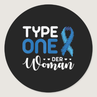 Diabetes Awareness Type 1 - Diabetic T1D 2 Classic Round Sticker