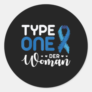 Diabetes Awareness Type 1 - Diabetic T1D 2 Classic Round Sticker