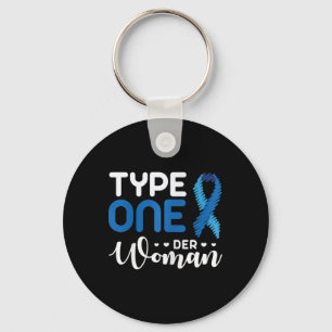 Diabetes Awareness Type 1 - Diabetic T1D 2 Keychain