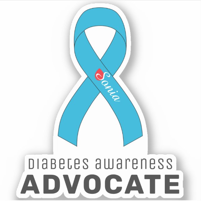 Diabetes Awareness Vinyl Sticker (Front)