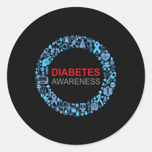 Diabetes Awareness World Diabetes Day  Classic Round Sticker