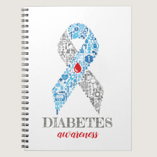 Diabetes Awarenss Ribbon Notebook