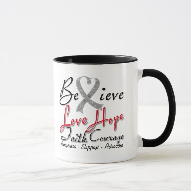 Diabetes Believe Heart Collage Mug (Right)