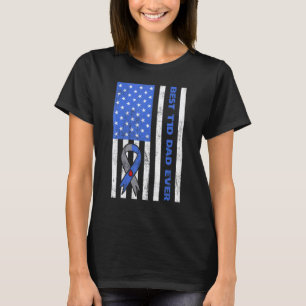 Diabetes Blue Awareness Dad T1d 4th Of July Father T-Shirt