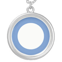 diabetes-blue-circle silver plated necklace