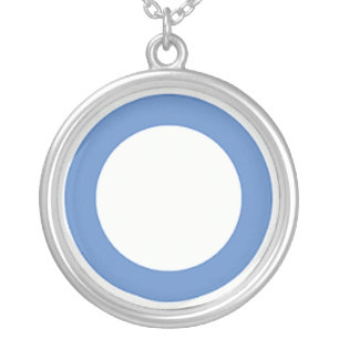 diabetes-blue-circle silver plated necklace