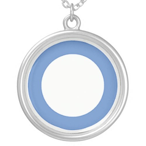 diabetes_blue_circle silver plated necklace