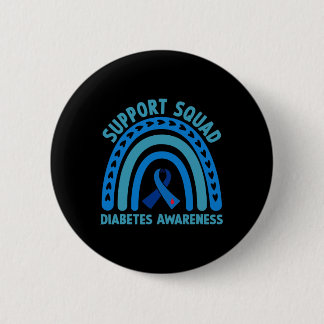 Diabetes Blue Support Squad Diabetes Awareness  Button
