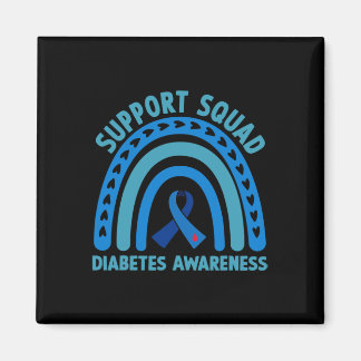 Diabetes Blue Support Squad Diabetes Awareness  Magnet