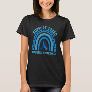 Diabetes Blue Support Squad Diabetes Awareness T-Shirt