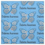 Diabetes Butterfly Awareness Ribbon Fabric