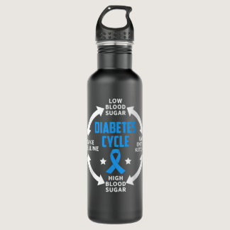 Diabetes Cycle Diabetic Awareness Stainless Steel Water Bottle