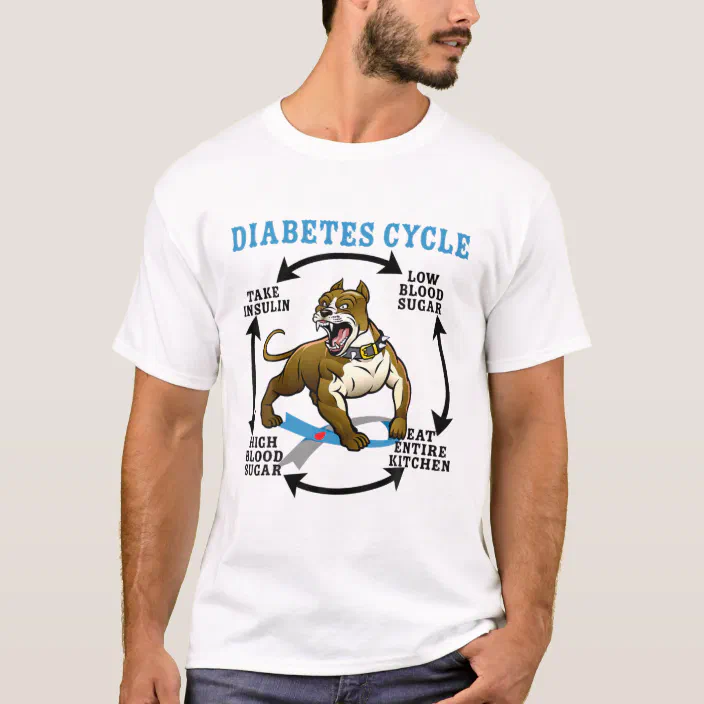 Diabetes Cycle Pitbull Shirt Diabetes Shirt For Pitbull Lover Pibull Diabetes Awareness Shirt