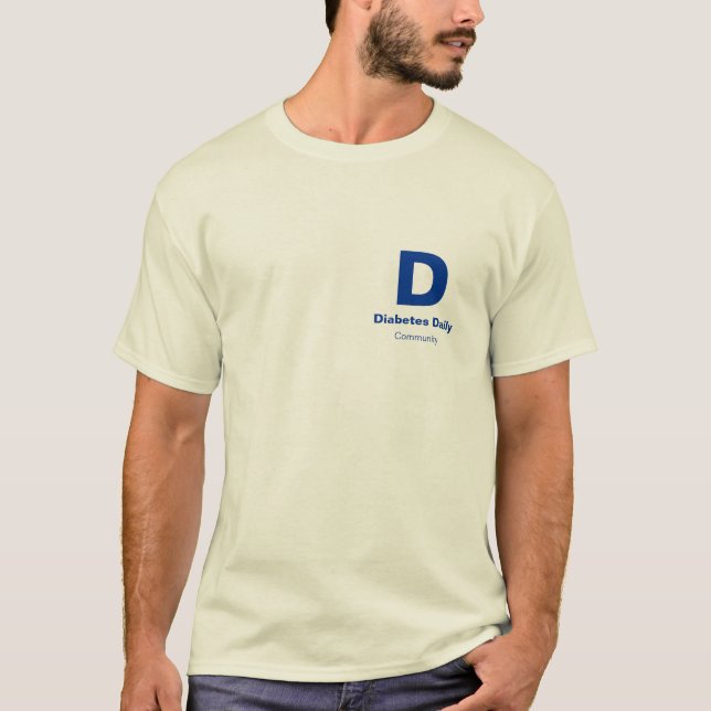 Diabetes Daily Light Color Men's Tees (Front)